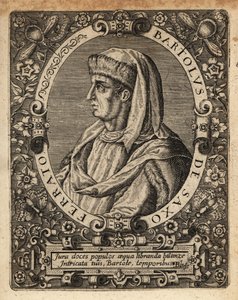 Bartolus de Saxoferrato, İtalyan hukuk profesörü. by Theodore de Bry