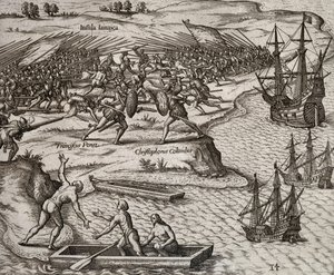 Theodor de Bry (1528-1598) tarafından gravür Jamaika