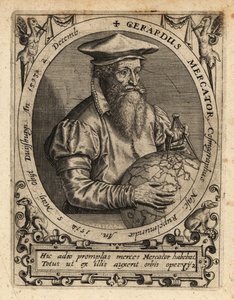 Gerardus Mercator, coğrafyacı. by Theodore de Bry