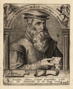 Hans Herbst, İsviçreli hümanist yazıcı. by Theodore de Bry