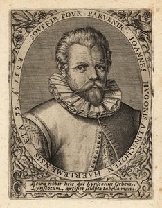 Jan Huyghen van Linschoten, Hollandalı Protestan tüccar. by Theodore de Bry