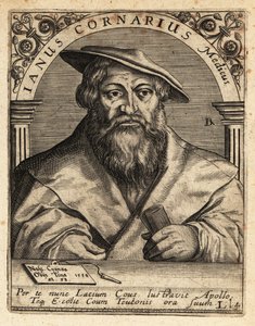 Janus Cornarius, Sakson hümanist, c1500-1558. by Theodore de Bry