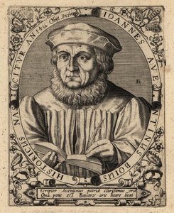 Johannes Aventinus, Bavyera tarihçisi. by Theodore de Bry