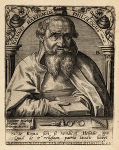 Johannes Hartung, Alman Graecist ve Hebraist by Theodore de Bry