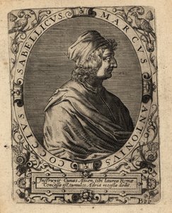 Marcus Antonius Coccius Sabellicus, İtalyan bilim adamı. by Theodore de Bry
