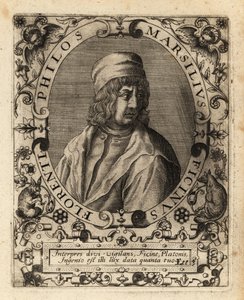 ಮಾರ್ಸಿಲಿಯೊ ಫಿಸಿನೊ, ಇಟಾಲಿಯನ್ ವಿದ್ವಾಂಸ.ಟರ್ಕ್ by Theodore de Bry