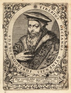 Tiberio Deciani, İtalyan hukukçu. by Theodore de Bry