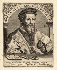 Wolfgang Laz, Avusturyalı haritacı ve tarihçi. by Theodore de Bry