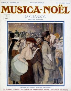 Magazin “müzika Noel””, Aralık 1913 tarihli özel şarkı. Kapak, Steinlen