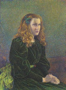 Yeşil elbiseli genç kadın Germaine Maréchal, 1893