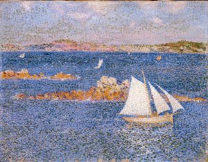 Per-Kiridec kayalıklarının yakınında by Théo van Rysselberghe