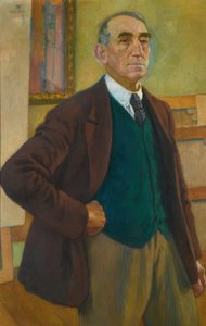 Yeşil Yelekli Otoportre, 1924. by Théo van Rysselberghe