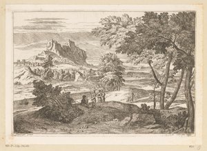 Rakamlar ve tavşanlar ile Arcadian manzara Suite de Paysages (dizi başlığı)
