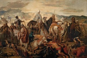Ölülerini Taşıyan Arap Atlıları by Théodore Chassériau