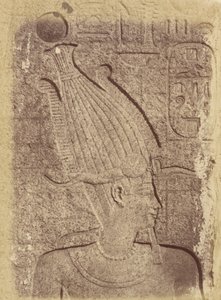 Bir Heykelin Yakın Çekimi (Bir Başın Profili), Karnak by Théodule Devéria