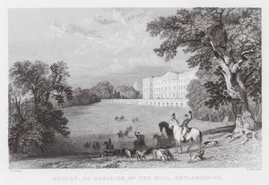 Burley veya Burleigh on the Hill, Rutlandshire (gravür) by Thomas (after) Allom