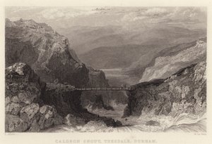 Caldron Snout, Teesdale, Durham (gravür) by Thomas (after) Allom