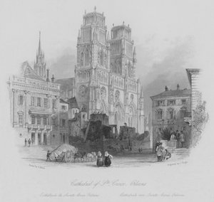 Ste-Croix Katedrali, Orleans (gravür)