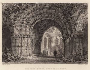 Bölüm Evi, Furness Manastırı (gravür) by Thomas (after) Allom