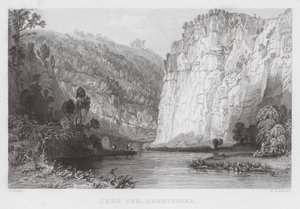 Chee Tor, Derbyshire (gravür) by Thomas (after) Allom