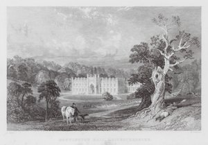 Donnington Hall, Leicestershire (gravür) by Thomas (after) Allom