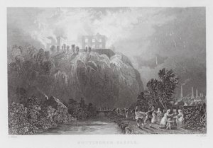 Nottingham Kalesi (gravür) by Thomas (after) Allom