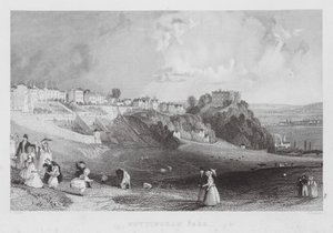 Nottingham Parkı (gravür) by Thomas (after) Allom