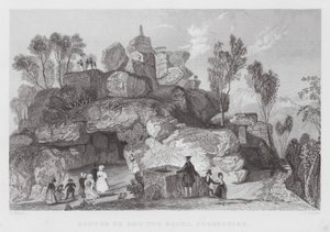 Rooter veya Roo-tor Rocks, Derbyshire (gravür) by Thomas (after) Allom
