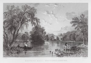 Rufford Hall, Nottinghamshire (gravür) by Thomas (after) Allom