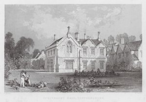 Scrivelsby Hall, Lincolnshire (gravür) by Thomas (after) Allom
