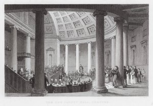 New County Hall, Chester (gravür) by Thomas (after) Allom