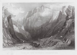 Winnets Vadisi, Derbyshire (gravür) by Thomas (after) Allom