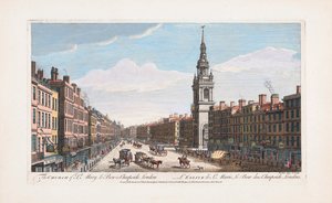 St, Mary le Bow Kilisesi, Londra by Thomas (after) Bowles