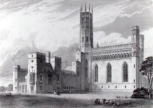 Güneydoğudan Fonthill Manastırı, John Britton tarafından 
