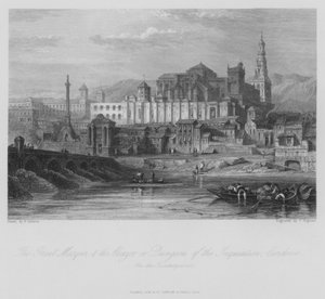 Alcazor Ulu Camii veya Engizisyon Zindanı, Cordoba, İspanya (gravür) by Thomas (after) Higham