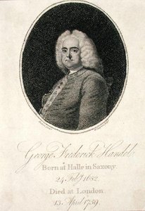 George Frederick Handel (1685-1759), W. Chapman tarafından oyulmuş (gravür) by Thomas (after) Hudson