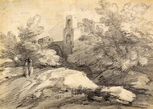 Manzara (kalem) by Thomas (attr. to) Gainsborough
