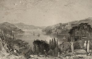 Boumeli Hisarı veya Avrupa Kalesi by Thomas Allom