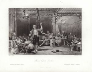 Çinli Afyon Sigara İçenler by Thomas Allom
