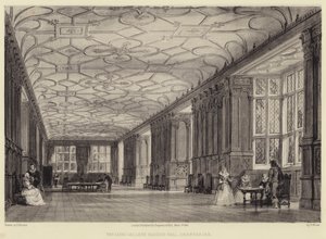 Uzun Galeri, Haddon Salonu, Derbyshire by Thomas Allom