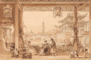 Pekin'deki Mandarin Evi'nin Terası by Thomas Allom
