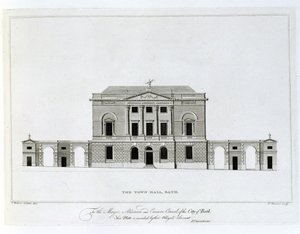 Belediye Binası, Bath, T. Bonnor tarafından oyulmuş by Thomas Baldwin