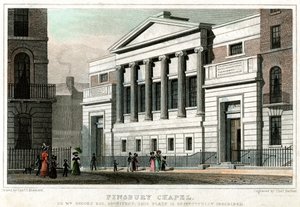 Finsbury Şapeli, Londra Şehri, 1827. by Thomas Barber