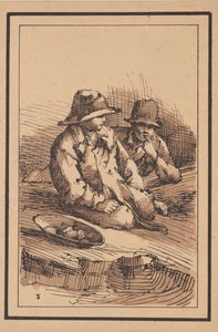 Rustik Figürler: İki Erkek by Thomas Barker