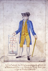 Sir John Prestwich, c.1793 (kağıt üzerinde kalem ve mürekkep ve tuvalet)