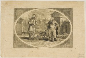 Masal: Bir Köpek Tarafından Isırılan Bir Adam by Thomas Bewick