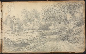 Peyzaj ve Figür Çalışmaları Albümü: Berkhampstead, Hertfordshire yakınlarındaki A Road. 8 Eylül 1811