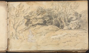 Peyzaj ve Figür Çalışmaları Albümü: Sketch of Trees and Rocks