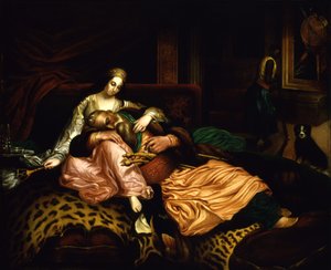 Sultan ve cariye ile iç sahne.