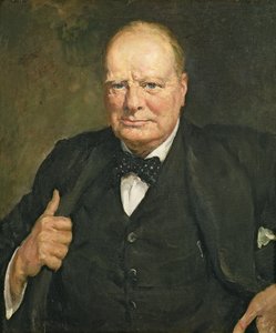 Sir Winston Churchill'in Portresi (1874-1965) (tuval üzerine yağlı boya)
